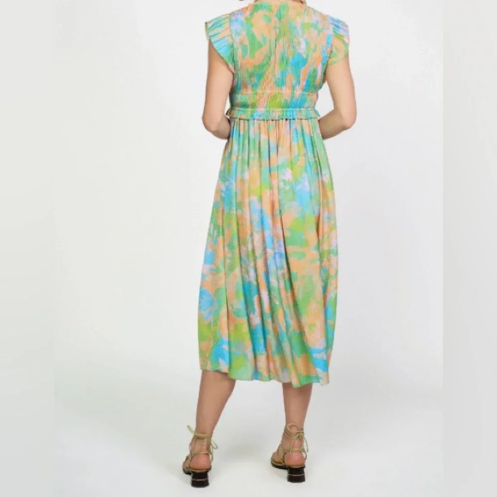 Current Air Women's Mara Abstract Pleated Maxi
Dress colorful Size XS - Picture 3 of 7